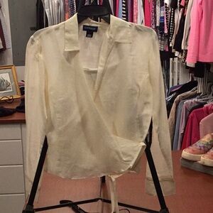 Anne Taylor Blouse and Camisole Size 4 Cream. Like new